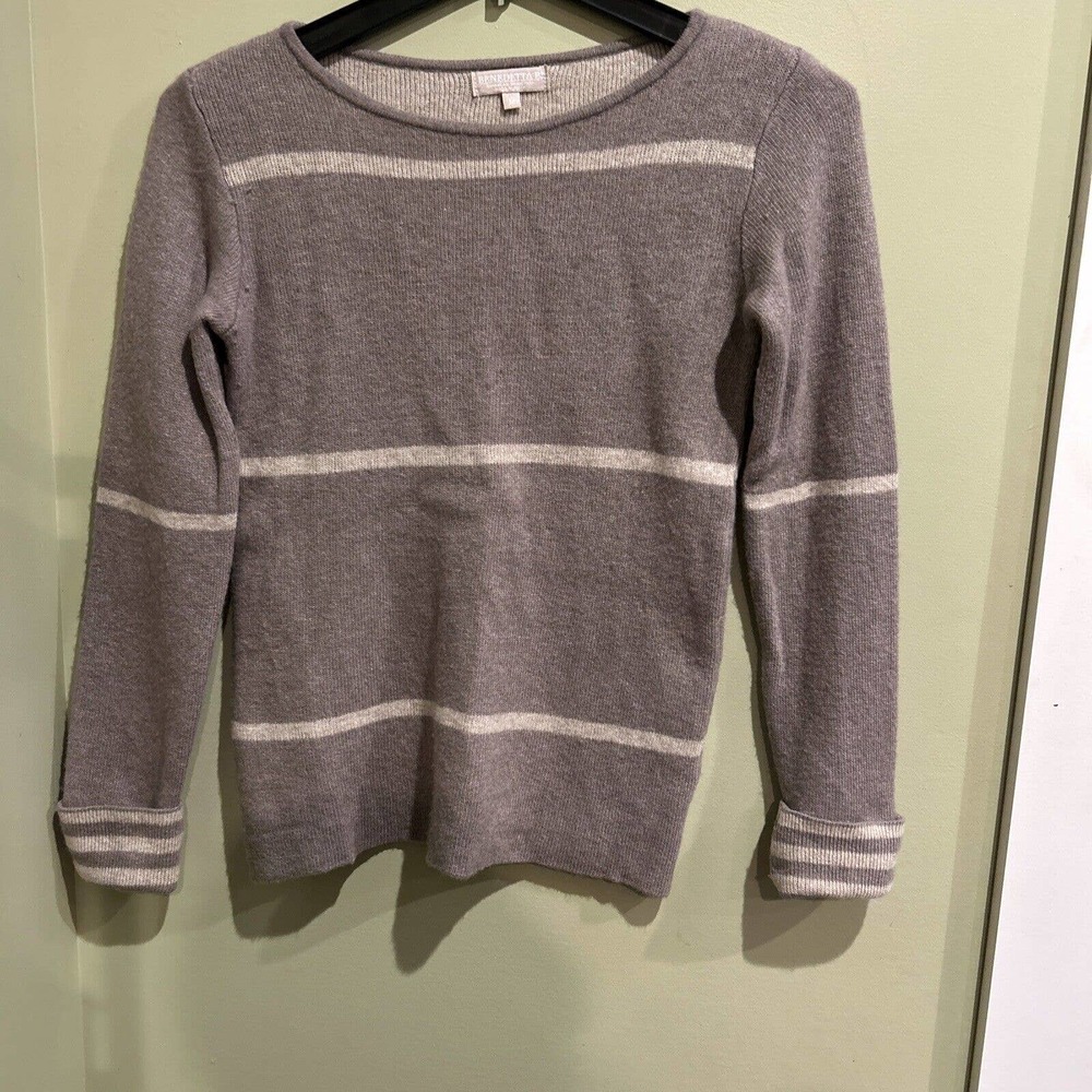 Benedetta B Women’s Size Medium Tan Cream Sweater